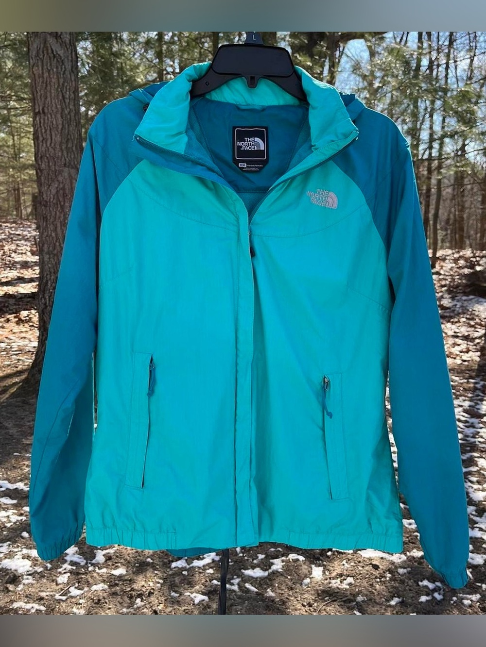 2013 North Face Geosphere Lightweight Packable Jacket Size M Teal Outdoor